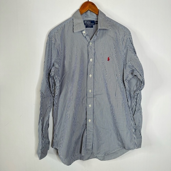 Polo Ralph Lauren Curham Classic Fit Striped Button Down Shirt Size Large - Picture 1 of 4